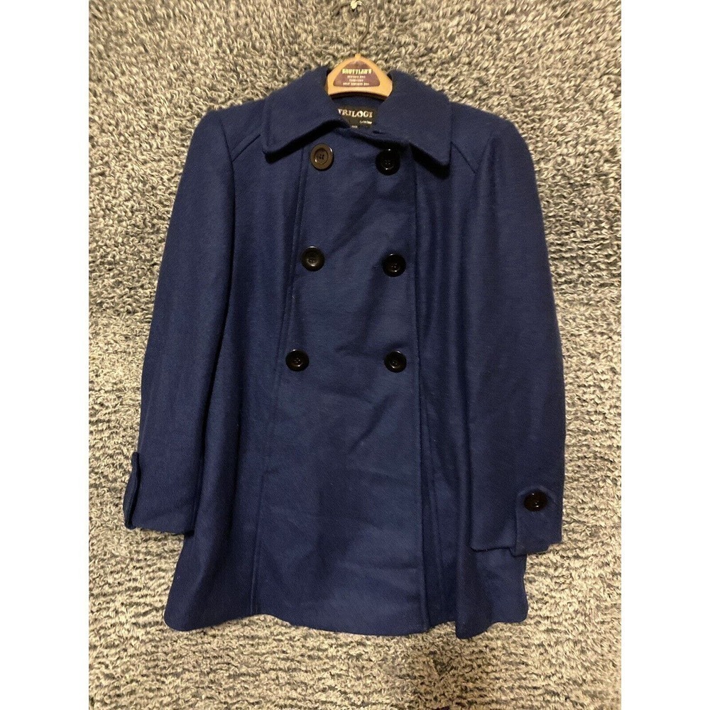 VINTAGE TRILOGI COLLECTION BLUE /Navy PEA COAT SIZE MISSY M - Picture 3 of 12